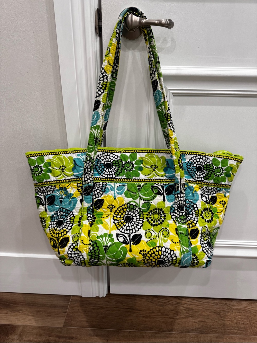 Vera Bradley Miller Travel Bag in Limes Up pattern (retired)